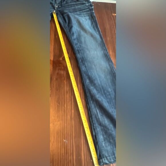 Taverniti So Russell 18” Jeans Size 27 Zippered Back Pockets Dark Wash Embroidrd - Picture 7 of 10